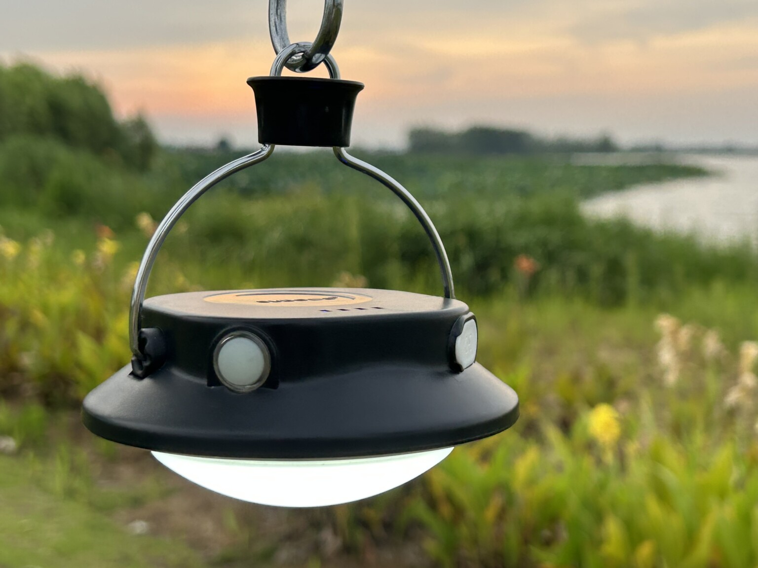SUBOOS Gen 3 rechargeable tent light with adjustable magnetic mounting arms